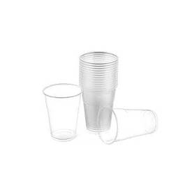 Пластиковий стакан одноразовий щільний об'єм 200 мл вага 1,7 грамм 100 шт/уп.