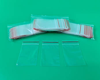 Пакет з замком zipp 6x8 польські(100шт) (1 пач.), фото 1