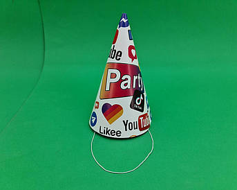 Ковпаки святкові маленькі 20 шт. "Соціальні мережі" (1 пачка)