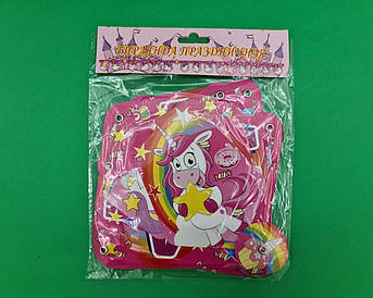 Паперова гірлянда Єдиноріг ''З днем народження'' 1 упаковка