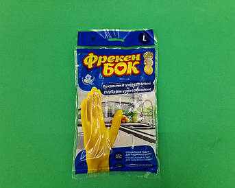 Гумові рукавички Універсальні для миття посуду "Фрекен Бок" (L) NEW (1 пачка)