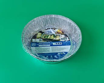 Комплект контейнерів з фольги з кришкою круглі 1440мл Т546I 2шт./уп.
