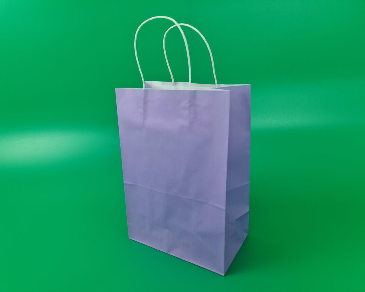 Пакет із ручками паперовий 28*19*11,5 ЛАВАНДА (25 шт.)