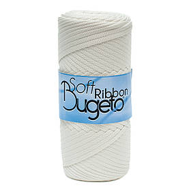 Плоский шнур поліефірний Bugeto Soft Ribbon, колір Молочний