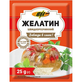Желатин ТМ "ЮНА" швидкорозчиний вага 25 грам 30шт/уп.