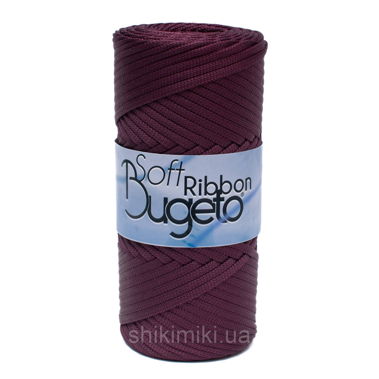 Плоский шнур поліефірний Bugeto Soft Ribbon, колір Ожиновий