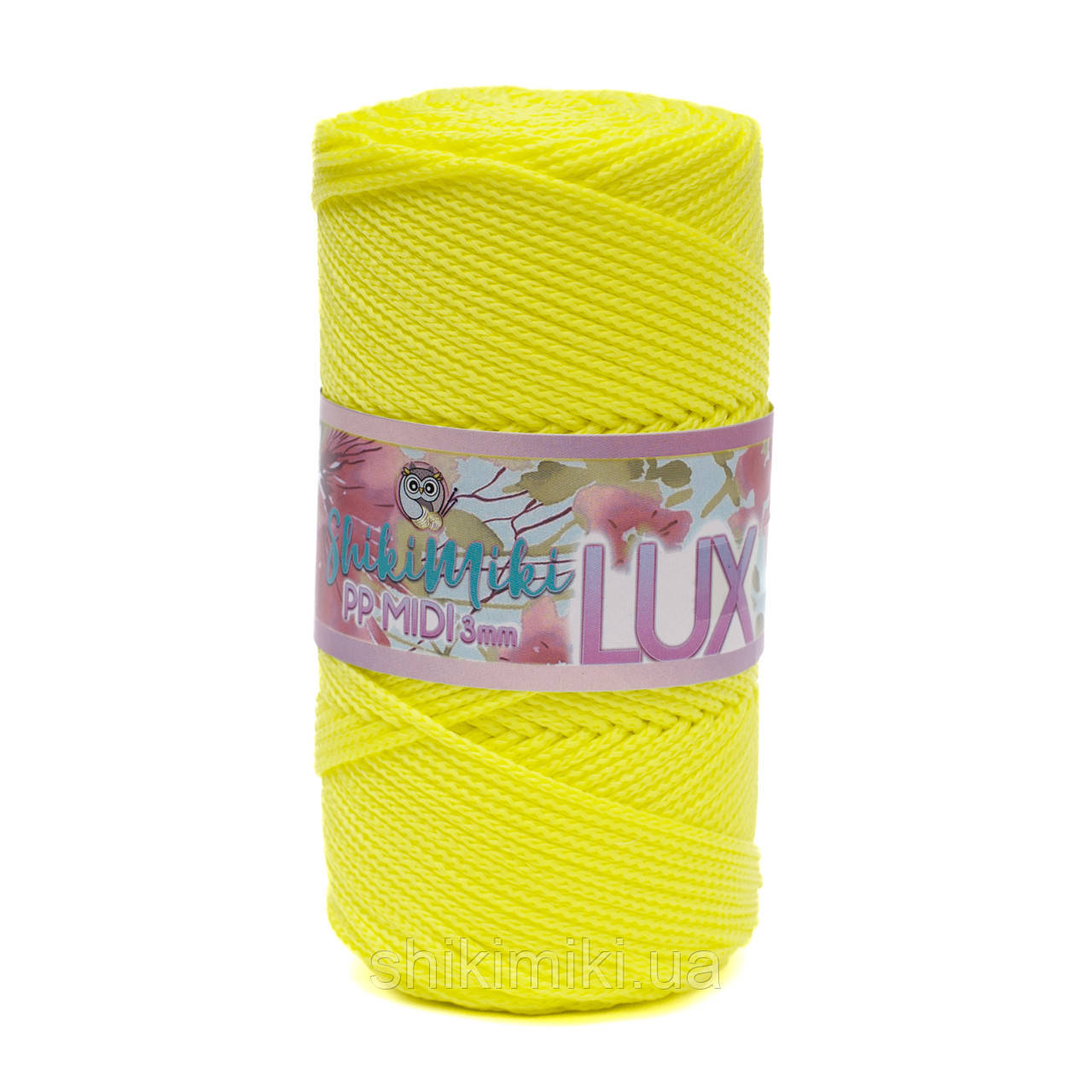 Трикотажний шнур PP Midi 3 mm LUX, колір Канарковий