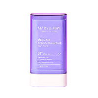Mary&May Vegan Peptide Bakuchiol Sun Stick SPF50 Сонцезахисний стик з бакучіолом і пептидами, 18 г