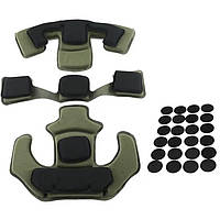 Комплект подушок тактичного шолома FAST Premium олива зелені