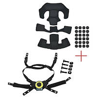 Комплект система Team Wendy + подушки шолома FAST MICH Premium чорна