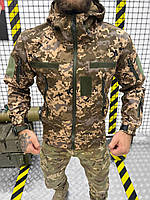 Мужская армейская теплая куртка весна осень пиксель, Тактическая демисезонная куртка Soft Shell ВСУ