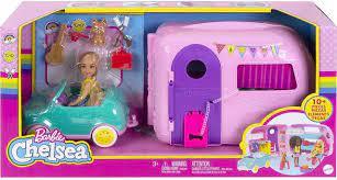 Барбі трейлер кемпер Челсі Barbie Camper FXG90 рожевий розкладний фургон