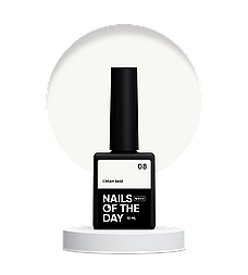 NAILSOFTHEDAY Cream base 08 – молочна база для чутливих нігтів, 10 мл