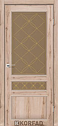 Двері міжкімнатні Корфад/ KORFAD CL-05 Дуб тобакко (скло бронза з малюнком М1/М2)