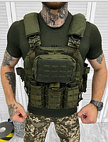 Армейский разгрузочный жилет ASDAG олива, тактическая плитоноска с подсумками, штурмовая плитоноска 25х30