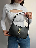 Женская сумка из эко-кожи Ysl Hobo black Хобо черного цвета молодежная