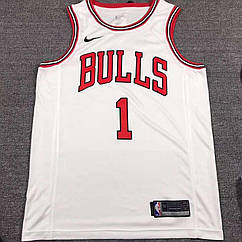 Біла баскетбольна майка Роуз 1 Чикаго Буллз Nike Rose Chicago Bulls