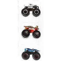 Набір машинок позашляховик 3 штуки Хот Вілс Монстр трак 1:64 Hot Wheels Monster Trucks Mattel HNT78