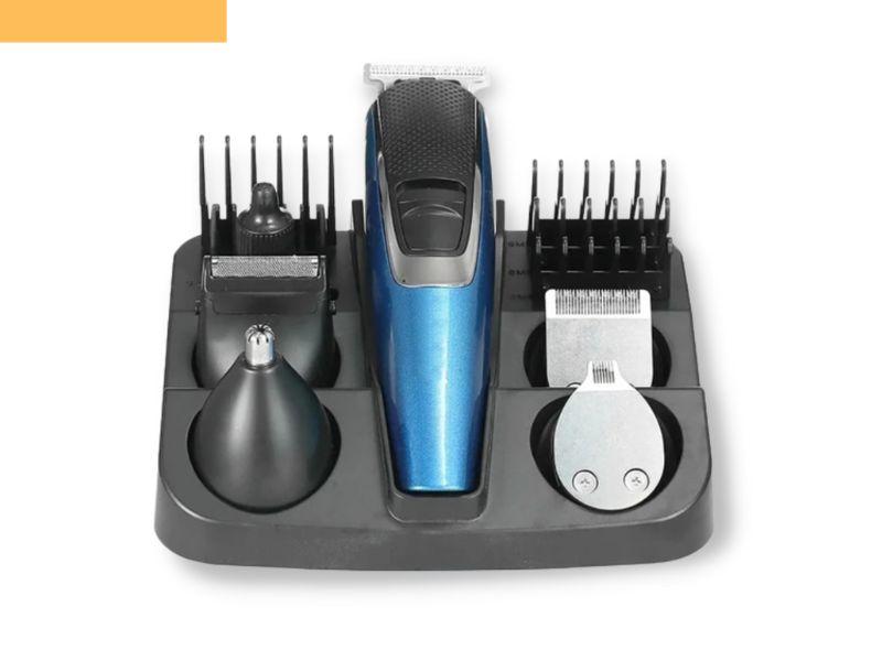 Професійна акумуляторна машинка для стрижки волосся триммер з насадками XRPO V-172 синя (V-172_501), фото 1