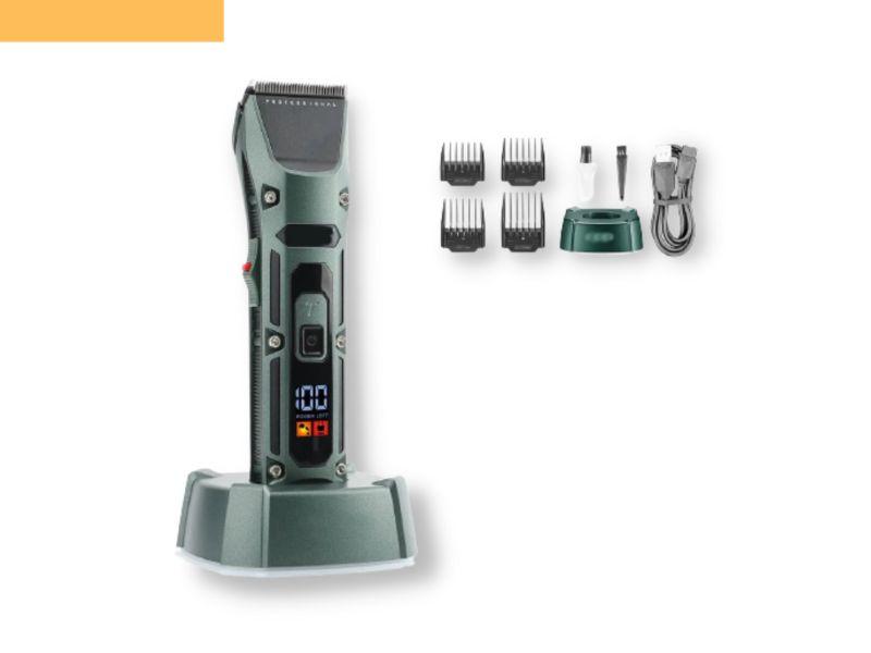 Професійна машинка для стрижки волосся з насадками XRPO V-696 зелена (41444-V696_689), фото 1