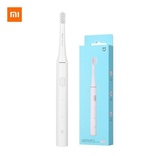 Зубная звуковая электрощетка Xiaomi MiJia Sonic Electric Toothbrush T100 Пульсирующая Аккумулятор Белый Электрическая зубная щетка Насадка Зарядное устройство Инструкция от Аккумулятора