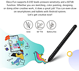 Графічний планшет XP-PEN Deco Fun XS Pen Black для малювання, фото 5