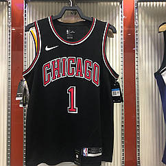 Чорна баскетбольна майка Роуз 1 Чикаго Булс Chicago Bulls Rose Retro NBA Swingman Jersey