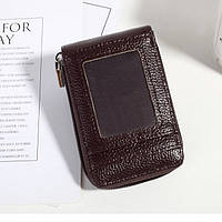 Компактний гаманець для карток/візиток з екошкіри Коричневий - Business Wallet