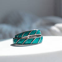 Безразмерные кольца для двоих влюбленных из стали "Blue Sky"