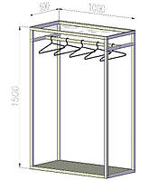 Стійка для одягу з однією перекладиною