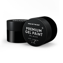 NAILSOFTHEDAY Premium gel paint Black no wipe — гель-фарба без липкого шару, 5 мл