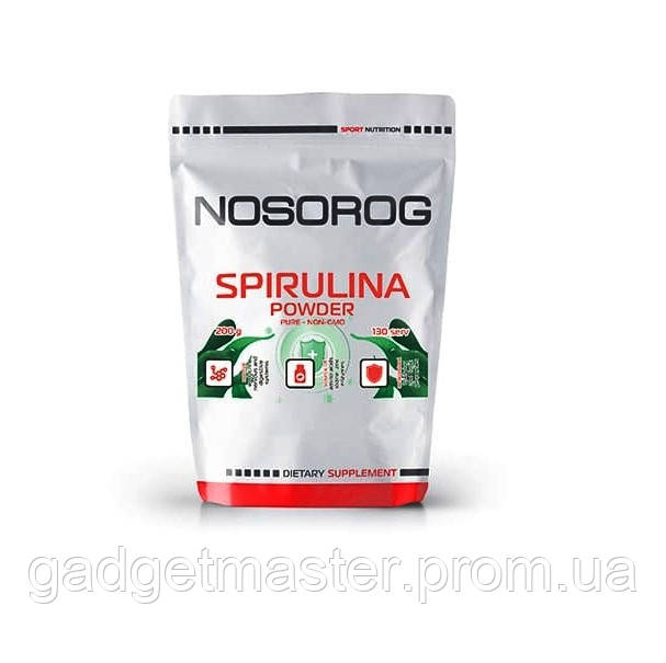 Спирулина для спорта Nosorog Nutrition Spirulina Powder 200 g 130 servings Pure GS, код: 7808598 - фото 1 - id-p1923754478