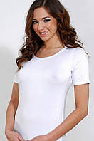 Rose біла однотонна футболка віскоза тмViolana, Польща