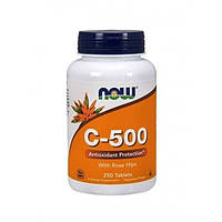 Витамин C NOW Foods Vitamin C-500 Rose Hips 250 Tabs DM, код: 7520331