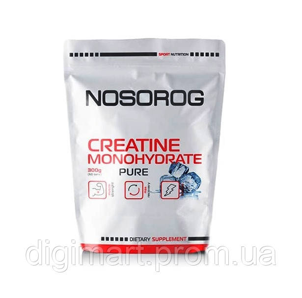 Креатин моногидрат Nosorog Nutrition Creatine Monohydrate 300 g 60 servings Pure DM, код: 7808570 - фото 1 - id-p1923802113