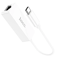 Кабель-переходник HOCO Acquire Type-C ethernet adapter 100 Mbps White (UA22)