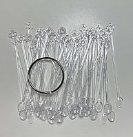 Тіпси на кільці для демонстрації гель-лаків круглі, прозорі, 50 шт