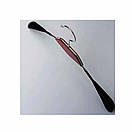 Плечики вішалки 44 см металеві з світлою дерев'яною вставкою з силіконові, фото 2