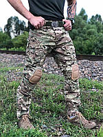 Тактические брюки с наколенниками Han Wild Multicam мультикам ткань рип стоп без наколенников 34