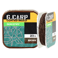 Карповый поводочный материал в оплетке GC G.Carp Coated Braid Semi Stiff 20м 25lb Brown,4165216