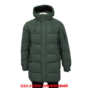 Куртка чоловіча BLACK VINYL (зимова) C23-2230C ОЛИВКОВИЙ 100% поліестер. Утеплювач: Біо пух 56(Р)