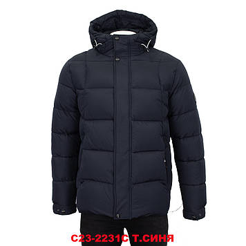 Куртка чоловіча BLACK VINYL (зимова) C23-2231C Т.СИНЯ 100% поліестер. Утеплювач: Біо пух 56(Р)