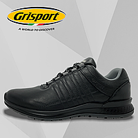 Подростковые демисезонные кроссовки Grisport Ergo-Flex (Италия) кожаные водонепроницаемые черные 42811A95