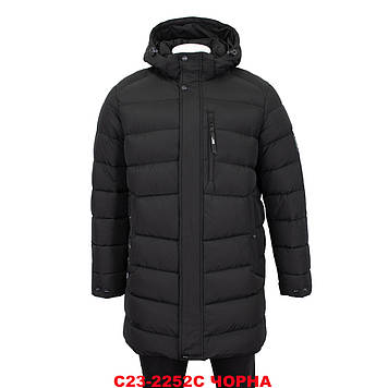 Куртка чоловіча BLACK VINYL (зимова) С23-2252С ЧОРНА 100% поліестер. Утеплювач: Біо пух 52(Р)