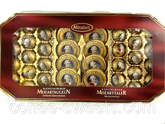 Mozart Mirabell Mozartkugeln&Mozarttaler цукерки шоколадні 600 г, фото 2