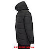 Куртка чоловіча BLACK VINYL (зимова) С23-2265С ЧОРНА 100% поліестер. Утеплювач: Біо пух 48(Р), фото 3