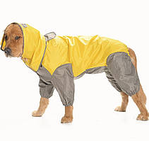 Дощовик для великих собак "Графіт", жовтий, одяг для собак середніх, великих порід