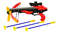 Детский арбалет с лазерным прицелом и присосками Crossbow Красный