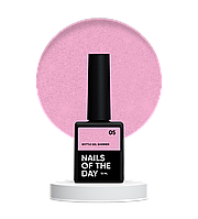 NAILSOFTHEDAY Bottle gel shimmer 05 сверхпрочный лиловый гель с серебряным шимером, 10 мл