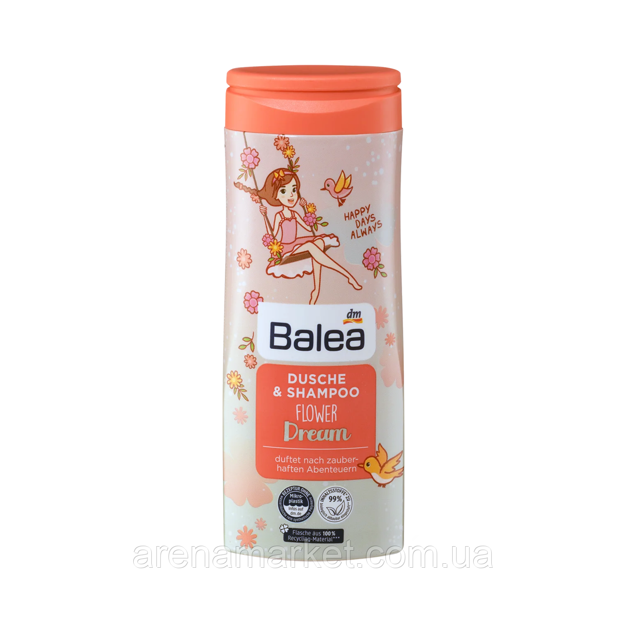 Дитячий гель для душу та шампунь Balea Kinder Dusche & Shampoo Flower Dream, 300 мл.